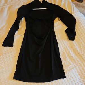 Black Contour Cut Out Dress Small